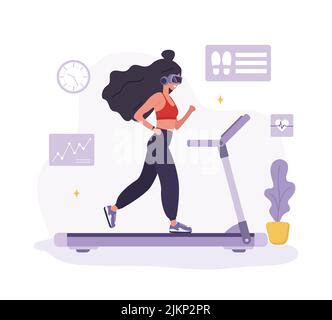 Vr Fitness Gym Concept Vector Illustration Stock Vector Image Art Alamy