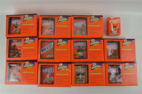 Lot Detail - Wheaties 75th Anniversary Miniature Box Collection w/Individual Cases