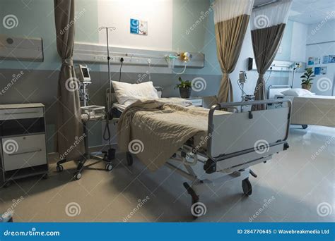 General View of Patient Room with Beds and Medical Equipment at ...