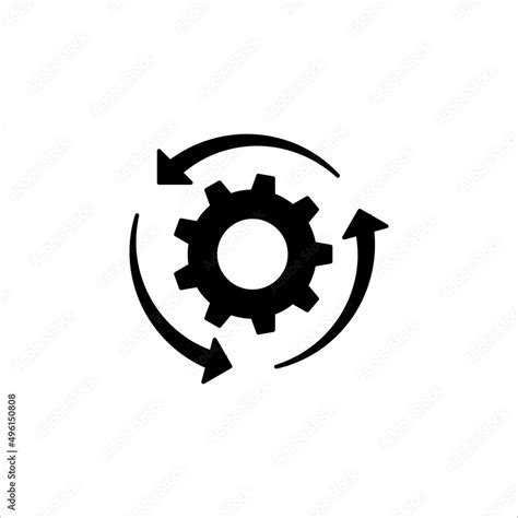 process icon vector illustration process symbol  black   web