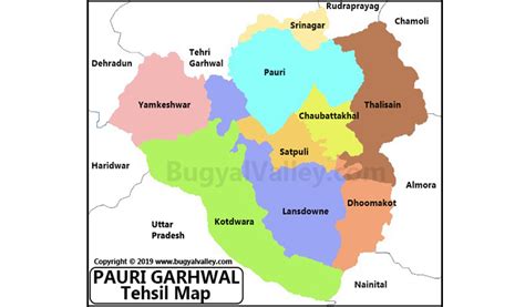 Pauri Garhwal Map