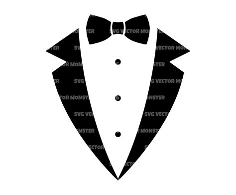 Tuxedo Svg Tux Svg Bow Tie Svg Groom Svg Vector Cut File For Cricut