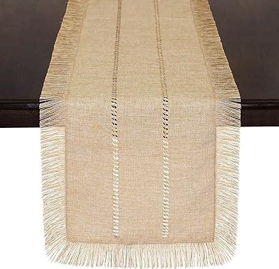 Amazon Grelucgo Handmade Hemstitch Beige Table Runner Or Dresser