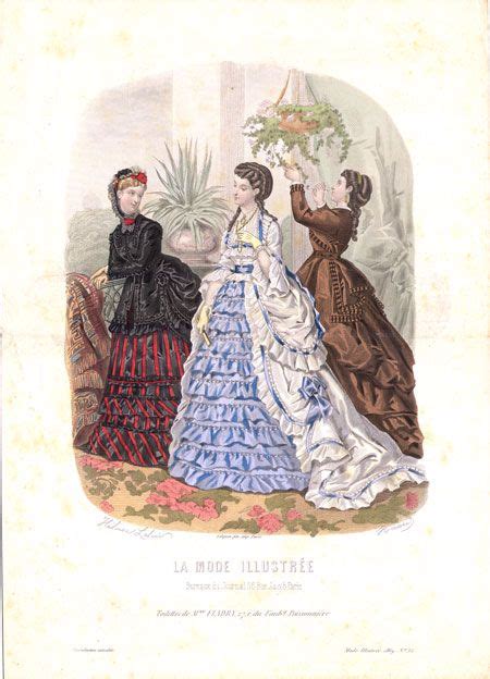 Old Rags Fashion Plate 1869 France La Mode Illustree Fashion