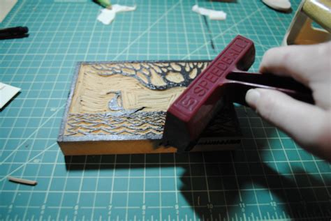 Cursive Arts: Linocut/Block Printing Tutorial: Part Two: From Carving to Printing