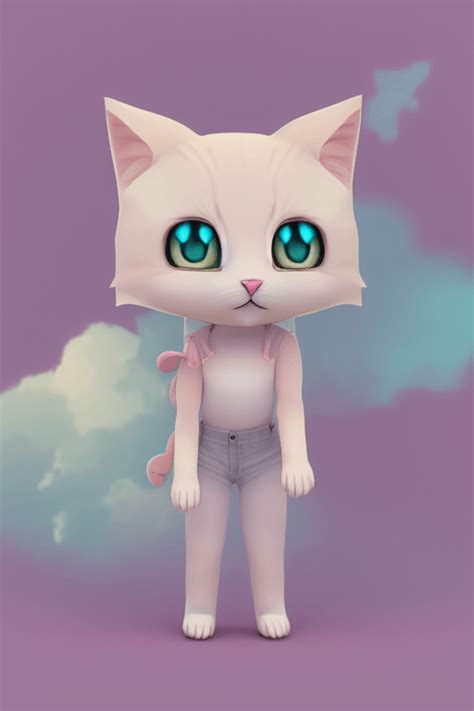 Chibi Anime Cat Graphic · Creative Fabrica