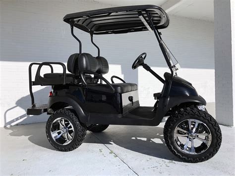 Black Lifted Club Car Precedent MAX 6 Rear Seat | Golf Carts - Lifted