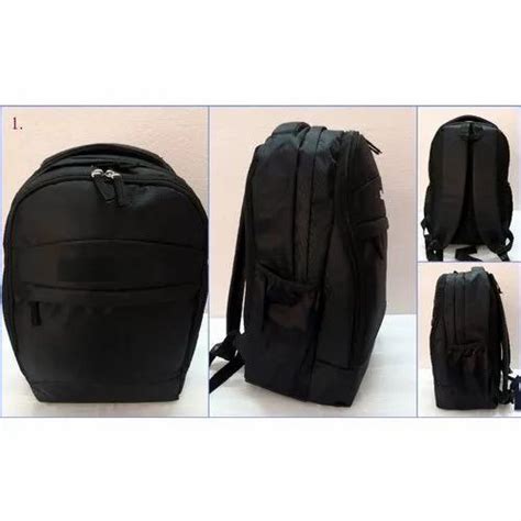 Black Matty Polyster Nylon Executive Designer Laptop Backpack Bag