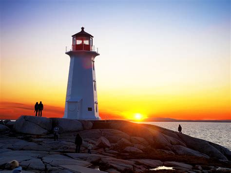 Two Person Standing Near Lighthouse Rays HD Wallpaper Wallpaper Flare