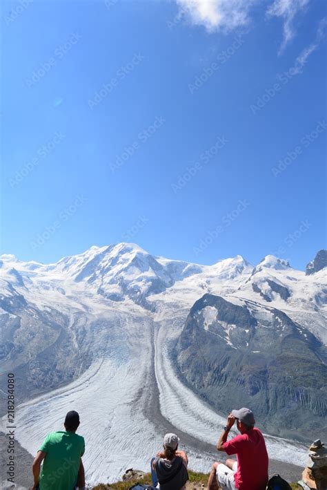 Foto Stock Gebirgsmassiv Monte Rosa In Den Walliser Alpen Adobe Stock