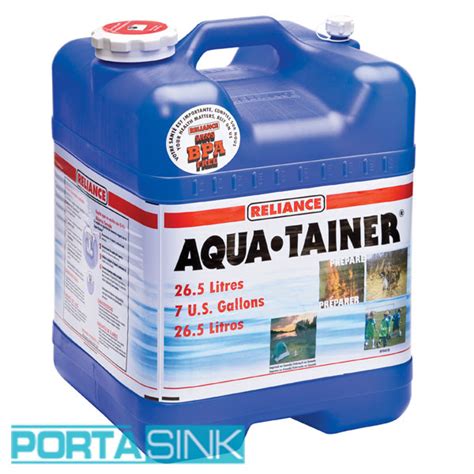 Aqua-Tainer Water Container, 7-Gallon, Blue – Porta-Sink