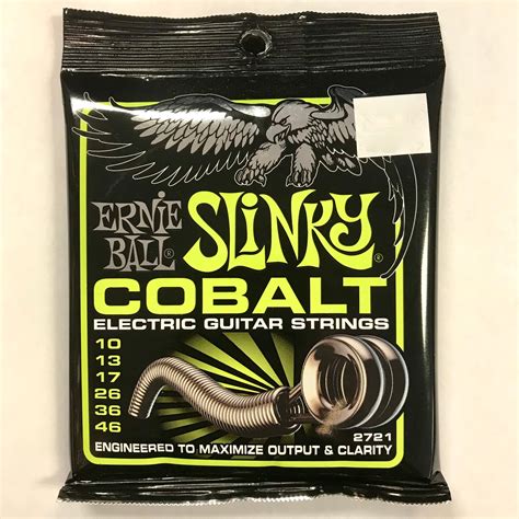 Ernie Ball Slinky Cobalt Electric Guitar Strings, 10-46