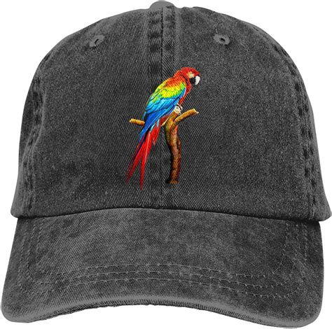 Cotton Denim Cap Baseball Hat Parrot Parrot Adjustable