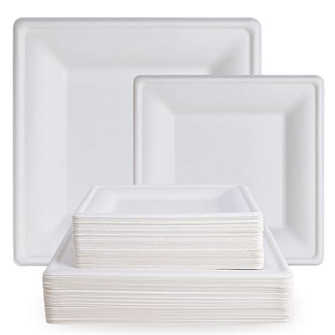 Buy Ecolipak Pack Compostable Paper Plates Inch And Inch