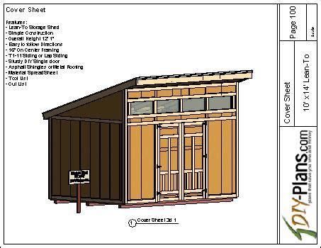 10x14 Modern Shed Plan