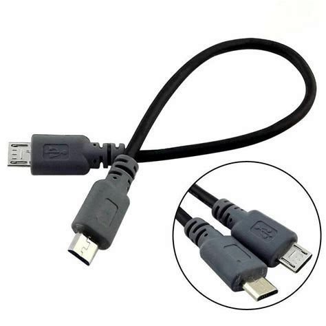 Micro Usb Type B Male To Micro B Male 5pin Otg Converter Adapter Lead