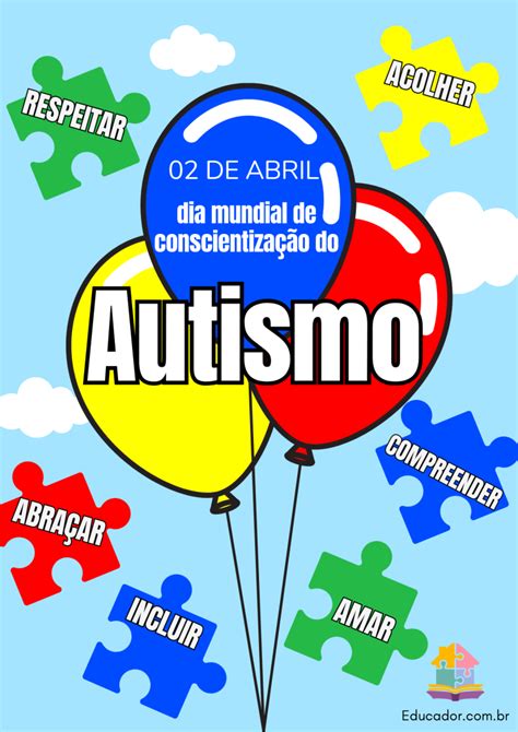 Cartazes e atividades sobre o Dia do Autismo 2024 - Educador