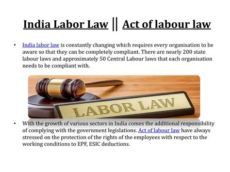 Ppt India Labour Law Powerpoint Presentation Free Download Id11425604