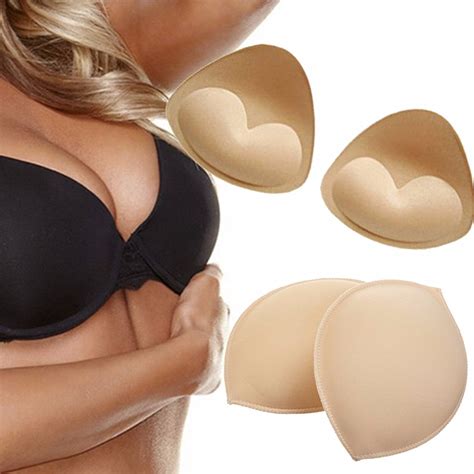 Fashion Sewing Pairs Strapless Push Up Bikini Swimsuit Bra Pad Insert