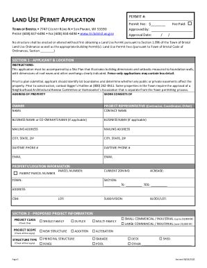 Fillable Online Bristol Land Use Permit Application Fax Email Print