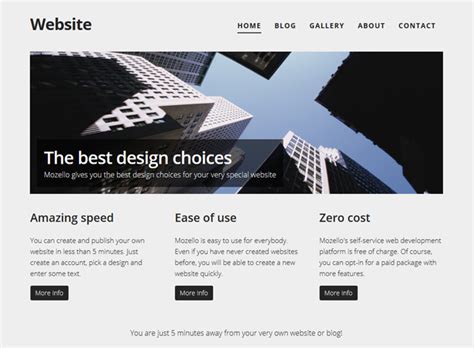 Mozello - Examples - web design templates from Mozello