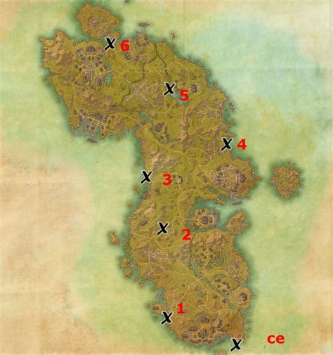 Auridon Treasure Map Locations Elder Scrolls Online Guides