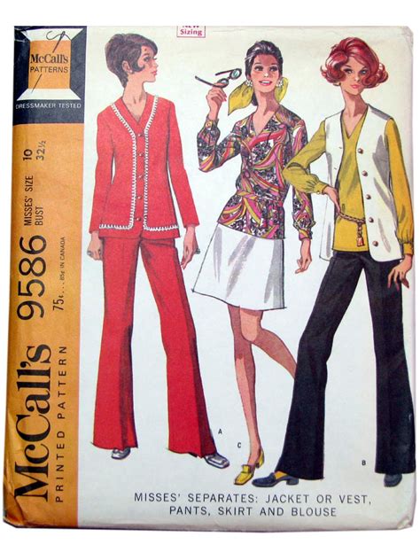 Retro 1960s Sewing Pattern 60s McCalls Pattern No 9586 Misses