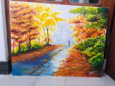 Acrylic Scenary painting by GuwaniGihansa on DeviantArt