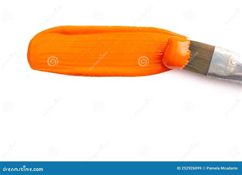 An Orange Paint Swatch on a White Background Stock Image - Image of ...