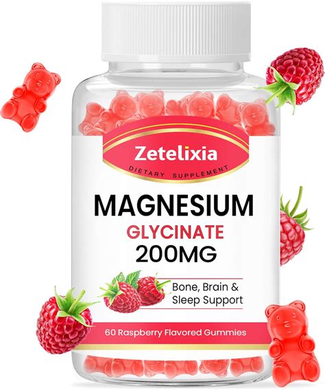 Amazon Zetelixia Magnesium Glycinate Gummies 200 Mg High