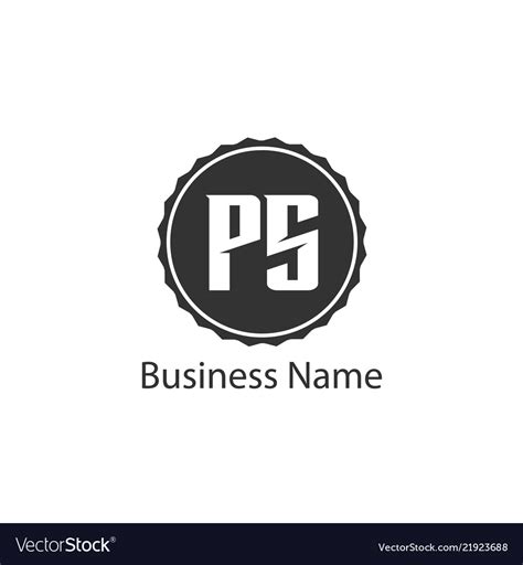 Initial Letter Ps Logo Template Design Royalty Free Vector