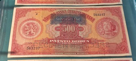 500 KORUN ČESKOSLOVENSKÝCH R 1929 SÉRIE F SLOVENSKÝ ŠTÁT 1939 Aukro