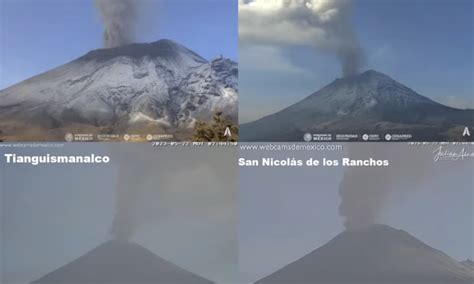 En Vivo Así amaneció el volcán Popocatépetl este lunes 22 de mayo