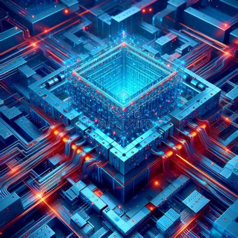 quantum processing laser stock illustration illustration