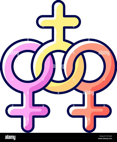 Women Community Rgb Color Icon Stock Vector Image And Art Alamy