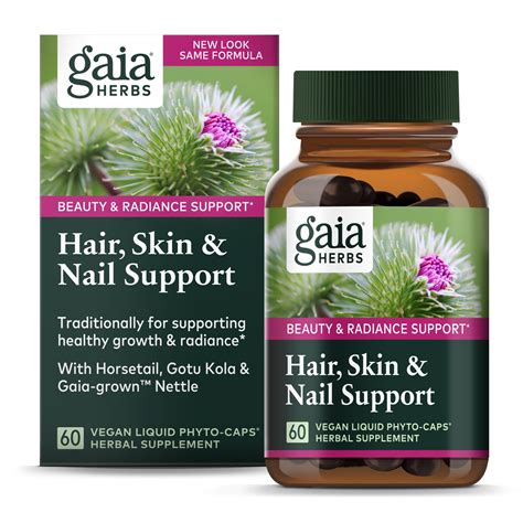 Gaia Herbs Hair Skin And Nail Support Herbal Supplements Root