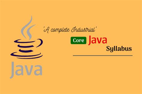 Core Java Syllabus Complete Industrial Topic For 2020 Scientech Easy