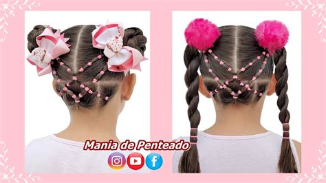 Penteado Infantil Maria Chiquinha Ou Coques Two Buns Or