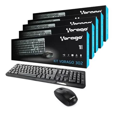 5pz Kit Teclado Y Mouse Inalámbrico Vorago Km 302 Envío gratis