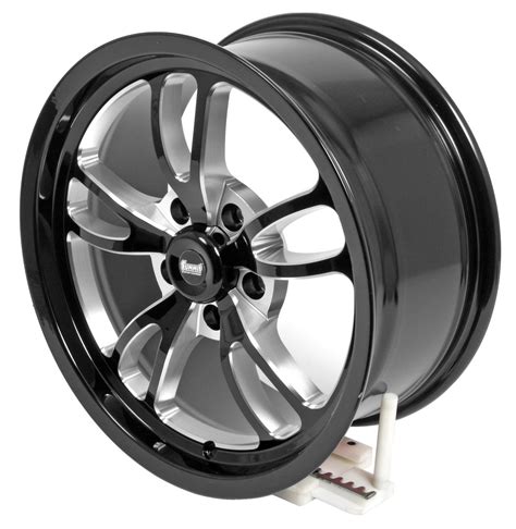 Summit Racing SUM 149B 786125 Summit Racing Venom Black Milled Wheels