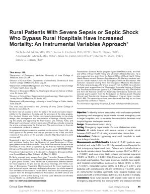 Fillable Online U Osu Rural Patients With Severe Sepsis Or Septic Shock