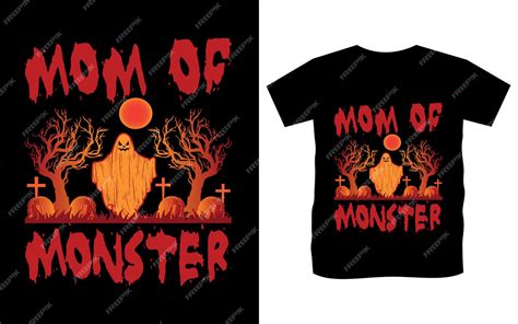 Premium Vector Mom Of Monster In Halloween Night Tshirt Design