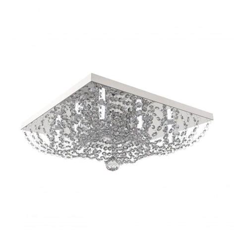 Plafon Lustre De Cristal Legitimo Quadrado 42cm Leroy Merlin