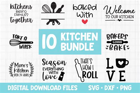 Farmhouse Kitchen Svg Files, Kitchen SVG Bundle for Cricut (523488 ...