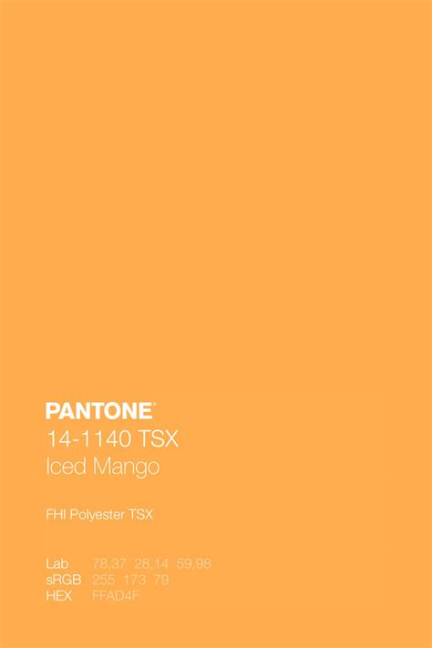 Pantone Tsx Iced Mango Color Code Pantone Colour Palettes