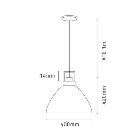 Pendente Aveiro para 1 Lâmpada E27 Café e Cobre Kin PD400 CF CO Lina