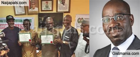 Inec Presents Certificate Of Return To Edo Governor Elect Obaseki