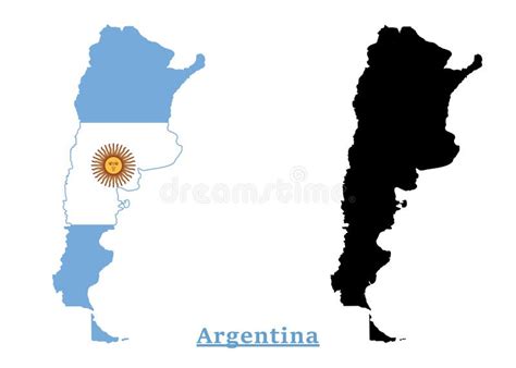 Argentina National Flag Map Design, Argentina Country Flag Inside the ...