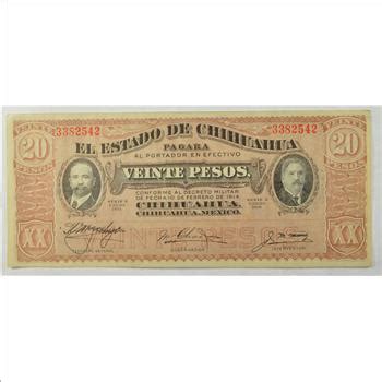 Mexico Revolutionary Chihuahua Pesos Banknote Property Room