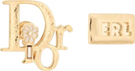 Buy Dior X Erl Earrings Gold E2078hommt D301 Goat